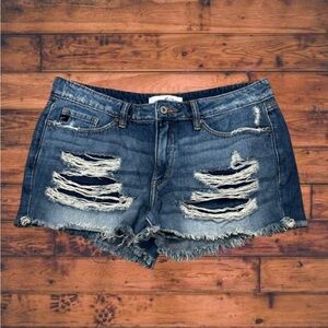 Kancan Distressed Denim Shorts